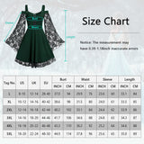 1 x Brand New SEAUR Witch Costume Women s Princess Dress Vintage Rockabilly Party Dresses Shoulderless Carnival Victorian Witch Evening Dress Summer Dress Witch Costume Short Dress - RRP €30.24