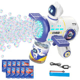 16 x Brand New Bubble Gun for Kids, Rechargeable Bubble Machine, 15 Hole Bubble Gun with LED Light, Bubble Liquid and Batteries, Outdoor Toy for Girls and Boys - RRP €180.48