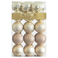 1 x RAW Customer Returns KI Store 30 pieces Christmas Baubles 6cm champagne Christmas Tree Decoration Ornaments unbreakable Balls for Hanging Christmas Festival Decorations Christmas Decorations - RRP €18.08