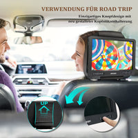 1 x RAW Customer Returns 14.9 Portable Car DVD Player, DVD Player for Kids with Swivel 12.5 HD Screen Car Headrest Mount, DVD CD Player, DVD Player for Sync TV Projector, USB SD Port - RRP €109.99