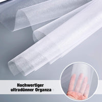 1 x RAW Customer Returns 50m x 30cm Fabric Table Runner Tulle Roll Organza Transparent Roll Organza Sheer Fabric Elegant Decorative Cloth for Wedding Chair Table Decoration DIY Crafts - RRP €14.99