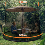 1 x RAW Customer Returns SESAMIS Premium patio parasol mosquito net 475 230cm - outdoor insect net with zipper for effective insect protection - RRP €44.63