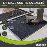 1 x RAW Customer Returns SQUATCH Indoor entrance mat Durable, non-slip doormat Absorbs water and picks up dirt Easy to clean Plain color dark gray, 40 x 60 cm  - RRP €21.6