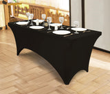 1 x RAW Customer Returns Utopia Kitchen Extendable Tablecloth 8 Feet, 244cm - Washable and Wrinkle Resistant Spandex Table Cover for Events and Parties Pack of 1, Black  - RRP €27.11