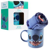 1 x RAW Customer Returns Disney Mug and Socks Ladies Set Stitch Gift Set Dark Blue Stitch  - RRP €20.36