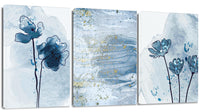 1 x RAW Customer Returns Artscope 3-piece abstract canvas pictures with blue and gold watercolor painting motif art print - modern wall picture for bathroom living room wall decoration - 30 x 40 cm - RRP €26.94