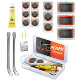 16 x RAW Customer Returns HENMI repair kit bicycle repair set, metal tire lever, portable bicycle repair kit set, bicycle tire repair kit with tire repair glue, patch, compatible with all bicycle tubes - RRP €127.84