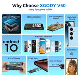 1 x RAW Customer Returns XGODY V50 Mobile Phone Without Contract, New Smartphone Cheap 4G Quad Core Android 10 Mobile Phone with 4500mAh and 6.6 Display, 4GB 64GB 256GB Expandable, 13MP 5MP, Face ID Dual SIM GPS Mobile Phone Pink  - RRP €60.49