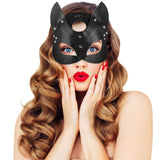 83 x Brand New UNOLIGA Halloween Cat Mask Women, Sexy Venetian Mask Masquerade Ball Eye Mask, Black PU Leather Catwoman Mask for Masquerade Mardi Gras Party Christmas 2023 Improved Version  - RRP €677.28