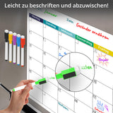 1 x RAW Customer Returns Winter Shore Magnetic Whiteboard Calendar - Reusable Magnetic Calendar Board for Wall, Fridge, etc. - Incl. 6 Colorful Whiteboard Pens, Wipe Clean Magnetic - 37 x 28 cm - RRP €11.09