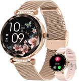 1 x RAW Customer Returns Fitonme Smartwatch Women with Phone Function 1.19 Inch AMOLED Display, IP68 Waterproof Sports Watch Wristwatch with Sleep Monitor Heart Rate Monitor SpO2 Blood Pressure Measurement Pedometer for Android iOS Rose Gold - RRP €59.99