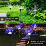 1 x RAW Customer Returns Redefun 2pcs 120 LED Solar Firework Lights 60 Copper Wire Lights 8 Modes Outdoor Garden Stake Lights Waterproof for Lawn Yard, Courtyard, Wedding Decoration Multicolor  - RRP €22.8