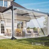 4 x Brand New Gorssen transparent tarpaulin with eyelets, tarpaulin with eyelets, transparent tarpaulin made of 420g m PVC material, weatherproof tarpaulin for rain protection, foldable, for garden furniture, plants, greenhouse - 2.0 m 4.0 m - RRP €81.6