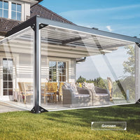 2 x Brand New Gorssen Transparent tarpaulin with eyelets, Transparent tarpaulin with eyelets, Outdoor protective tarpaulin for gardens 420g m , Plants, Waterproof PVC tarpaulin, with rope-2.0 m 3.0 m - RRP €85.98