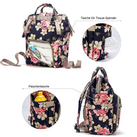 2 x Brand New Srotek Diaper Bag, Floral Backpack, Baby Diaper Bag, Water Resistant with Thermal Water Bottle Holder Changing Pad for Women Girls Mom Flower Pattern  - RRP €48.5