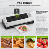 1 x RAW Customer Returns Bonsenkitchen vacuum sealer, vacuum sealer, film sealing device for sous vide cooking and food stays fresh for up to 6x longer, vacuum bag included, VS2100 Sliber  - RRP €36.29