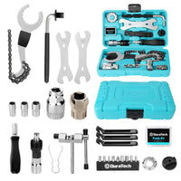 1 x RAW Customer Returns DURATECH Bicycle Repair Kit 31-Piece with Tool Case, Portable Bicycle Tool Set for Bicycle Chain Pedal Tire Assembly Repairs - RRP €37.99