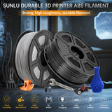 1 x RAW Customer Returns SUNLU ABS Filament 1.75 mm 3D Printer Filament, High Durability Heat Resistant Excellent Toughness, Compatible with Most FDM 3D Printers, Filament Accuracy - 0.02 mm, 0.9KG White - RRP €19.46