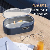 1 x RAW Customer Returns Ultrasonic cleaner sonic cleaner for glasses, 50W glasses cleaning device ultrasonic cleaner with 4 modes 47kHz ultrasonic cleaning device glasses 450ml ultrasonic bath ultrasonic device for glasses, watches - RRP €39.99