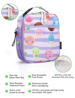 8 x Brand New JOYHILL Kids Lunch Box, Insulated Lunch Bag for Teens Girls Boys Lunch Boxes for Children with Water Bottle Holder for School, Kawaii Small Lunch Tote Bag for Toddlers Cucumber  - RRP €112.88