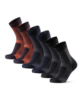 1 x RAW Customer Returns DANISH ENDURANCE 3 Pairs of Lightweight Merino Hiking Socks, Padded, Anti-Blister, for Men Women, Multicolored 1x Navy Blue Orange, 1x Black, 1x Navy Blue 39-42 - RRP €28.45