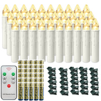 1 x RAW Customer Returns NAIZY LED candles with remote control 30 pieces warm white Christmas candles flickering flame wireless with battery and clip IP44 for outdoor Christmas decoration, party and wedding - RRP €34.8