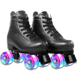 1 x RAW Customer Returns Women s classic retro roller skates, roller skates with four wheels in double row, classic roller skates, roller skates for children, shiny roller skates, ideal for beginners, ABEC-7 ball bearings - RRP €52.56