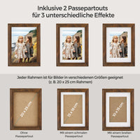 1 x RAW Customer Returns SONGMICS picture frames set of 10, photo frames for pictures, two 20 x 25 cm 8 x 10 inches , four 13 x 18 cm 5 x 7 inches , four 10 x 15 cm 4 x 6 inches , MDF, glass, gift idea, vintage brown RPF049X01 - RRP €29.5