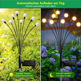 1 x RAW Customer Returns Firefly Solar Garden Lights, 4 Pack Firefly Garden Lights, 2 Lighting Modes Constant or Flashing , Waterproof, Weatherproof Solar Ground Lights Outdoor For Footpath Yard Patio Walkway Decor - RRP €24.19