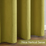 4 x Brand New MIULEE Curtains 100 Velvet Blackout Curtain for Bedroom Thermal Insulated Curtain Opaque Anti Cold with Eyelets Cold Protection Curtain Set of 2, 140 x 145 cm Yellow Green - RRP €161.32