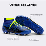 1 x RAW Customer Returns DREAM PAIRS Men s Soccer Shoes with Studs Outdoor Sports Football Boots Royal Blue Neon Green 160858-ME Size 46 EUR  - RRP €29.99