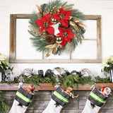 1 x Brand New Christmas wreaths, Advent wreaths for Christmas, artificial Christmas wreath door wreath Christmas deco with Christmas balls, Christmas party decoration for table decoration, front door decoration - RRP €24.19