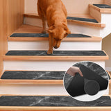 1 x RAW Customer Returns GOYLSER Stair Treads Mats Anti-Slip Stair Mats Self-Adhesive Stair Carpet Rectangular Anti-Slip Stair Carpet Stair Rug for Children Pets Marble 76x20cm 15 Pieces  - RRP €62.51