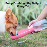 1 x RAW Customer Returns Dog Drinking Bottle 550 ml Peteast Foldable Dog Drinking Bottle for On the Go, BPA-Free, Dog Cat Pets Leak-Proof Water Bottle Dog for Hiking, Traveling Pink  - RRP €15.99