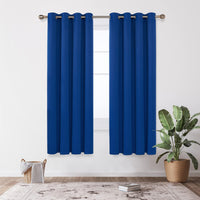 1 x RAW Customer Returns Deconovo Blackout Curtain with Cold Protection Curtains Bedroom Cold Protection Curtain Opaque, 183 x 117 cm Height x Width , Royal Blue, Set of 2 - RRP €30.36