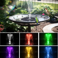 1 x RAW Customer Returns Solar Fountain 2023 Upgrade 3.5W Solar Fountain for Outdoor, 1800mAh Solar Fountain with Remote Control, 11 LED Lights, 8 Fountain Styles, Solar Fountain for the Garden, Bird Bath, DIY Water Feature - RRP €34.6