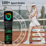 1 x RAW Customer Returns Colesma 1.85 Smart Watch Bluetooth Call and Message Notifications, 3 Straps Android and iOS Fitness Watch, 100 Sports Modes, Blood Pressure, SpO2, Heart Rate IP67 Waterproof - RRP €155.99