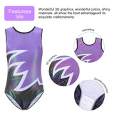 1 x RAW Customer Returns Bezioner Children s Leotard Girls Leotard Sleeveless Ballet Dancewear Purple 120 for 6-8 Years, 120-130 cm - RRP €17.99