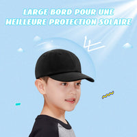 1 x Brand New SEYUFN Baseball Cap Children Baby Boys Summer Baseball Cap Girls Cap Sun Protection Baseball Cap Adjustable Sports Cap B-Black  - RRP €27.6