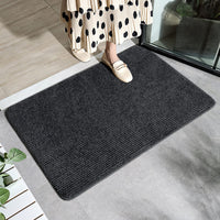 5 x Brand New MIULEE Indoor Entrance Rug Non-Slip Door Mat Machine Washable Doormat Washable Absorbent Door Mat Rug for Indoor Outdoor Bedroom Dark Gray 80x120cm - RRP €177.5