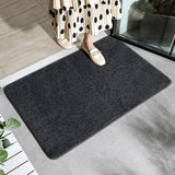 1 x Brand New MIULEE Washable Home Entrance Doormat Non-Slip Entrance Rugs Absorbent Doormat Indoor Home Entrance Rug for Indoor Entrance, Living Room, Pets and Dogs Dark Gray 80x120cm - RRP €37.96