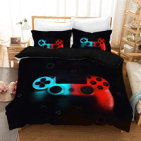 1 x Brand New PQCXXA Children s Gamepad Bed Linen, Video Game Controller Game Console Pattern Duvet Cover Gamer Bed Linen Microfibre Bed Linen for Boys with Zip and 2 Pillowcases 50 x 75 cm A2, 220 x 240 cm  - RRP €39.99