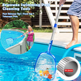 2 x RAW Customer Returns Pool net with telescopic pole Pool cleaning pool cleaning set leaf net fine mesh pool net Pool cleaner with telescopic pole for cleaning swimming pool whirlpool spa fountain - RRP €35.56