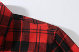 1 x Brand New SSLR Men s Flannel Shirt Long Sleeve Shirt Lumberjack Shirt Men s Long Sleeve Button Down Checkered Shirt X-Large, Red Black Black  - RRP €26.46