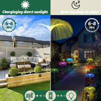 1 x RAW Customer Returns Auting solar lamps for outdoor garden, 2 pieces 7 colors weatherproof jellyfish garden decoration for outdoors, garden decoration, lawn, balcony, terrace, yard - RRP €23.99