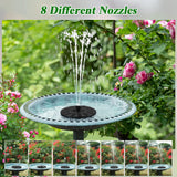 1 x RAW Customer Returns Solar fountain for outdoors small, SZMP 2024 NEW solar fountain for outdoors with 8 spray effects, solar pond pump water pump solar floating fountain pump for garden, bird bath, pond, water feature - RRP €18.14