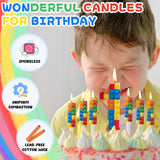 1 x Brand New Herdear 7 Pcs Building Block Birthday Candles 1-9 with 6 Building Block Candles Birthday Number Candle for Cake Topper Birthday Decoration Number 1  - RRP €19.2