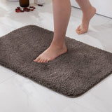 1 x RAW Customer Returns MIULEE Bathroom Rug Carpet Bath Mat Non-Slip Washable Bath Rug Bedside Rug Bath Mat Absorbent Shower Rug Doormat for Living Room Bedroom Bathroom 40x60 cm Brown - RRP €18.73