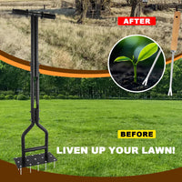 5 x Brand New AIQII Lawn Aerator, Lawn Aerator for Compacted Soil and Lawn Area with Cleaning Tool, Non-Slip T-Handle, Equipped with 15 Solid Steel Nails for Lawn or Yard - RRP €114.95