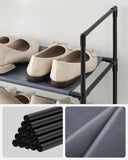 1 x RAW Customer Returns SONGMICS Shoe Rack, Shoe Organizer, 10 Shelves, Narrow Open Shoe Rack, 33 x 33 x 173 cm, Metal Frame, Non-Woven Fabric Shelves, for Hallway, Bedroom, Gray LSR110G01 - RRP €26.05